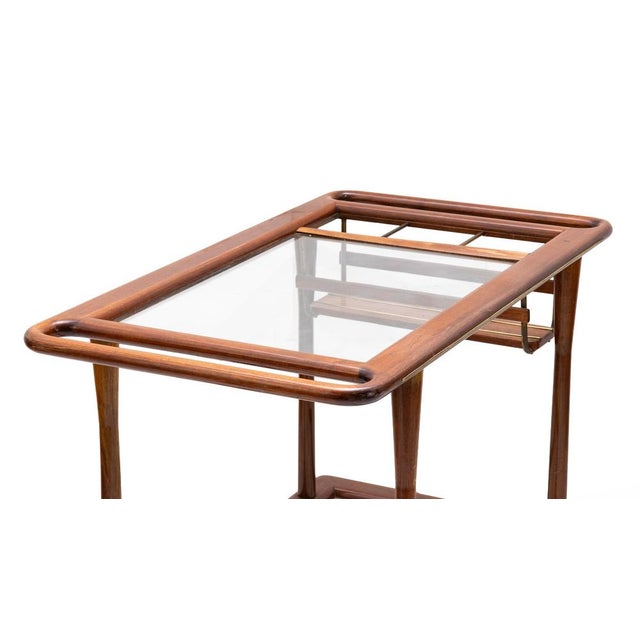 1950s Mid-Century Modern Bar Cart by Cesare Lacca for Cassina, Italy, 1950s For Sale - Image 5 of 8