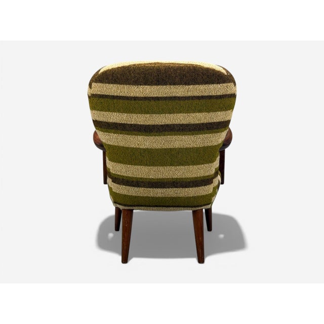 Philip Arctander Style, Lounge Chair, Wool, Walnut, Denmark, 1940s For Sale - Image 11 of 11