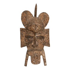 Antique African Tribal Carved Wood Senufo Kpelie Mask