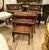 Elevate your space with this exquisite set of three rectangular nesting tables, inspired by classic French Louis XV...