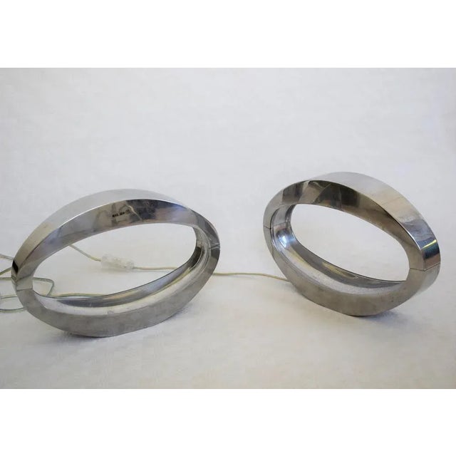 Metal Berio Table Lamps from Massive Belgium, Set of 2 For Sale - Image 7 of 7