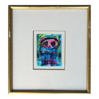 Late 20th Century Abstract Watercolor Painting by Tomas Sanchez For Sale