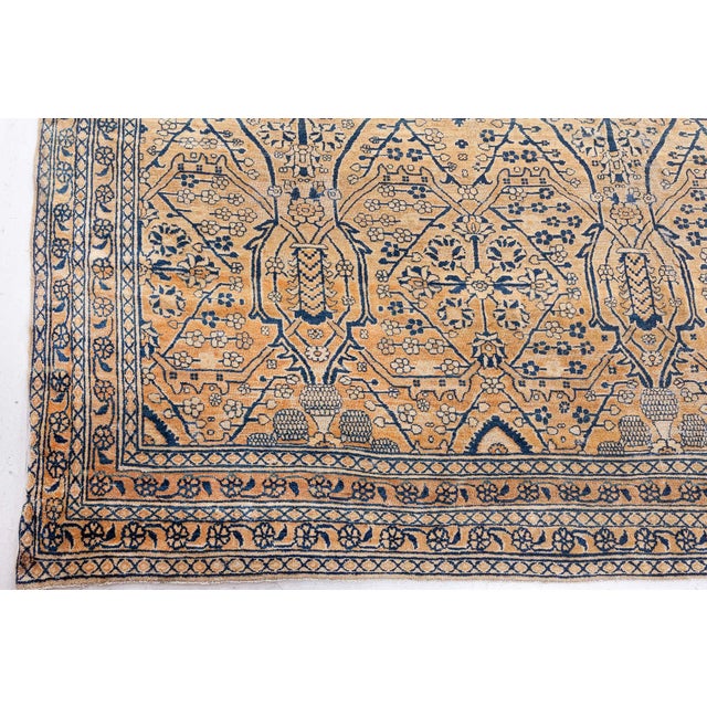Fine Antique Kirman Botanic Handmade Wool Rug For Sale In New York - Image 6 of 9