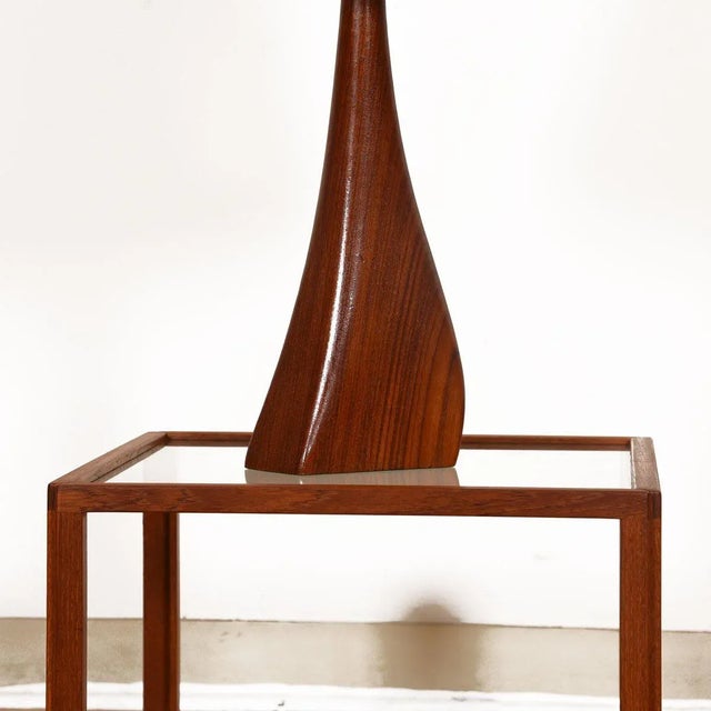 Mid-Century Modern Teak Lamps by Johannes Aasbjerg, Denmark - a Pair For Sale - Image 3 of 6