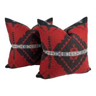 Vintage Ralph Lauren "Blackstone" Custom Jacquard Blanket Pillow For Sale