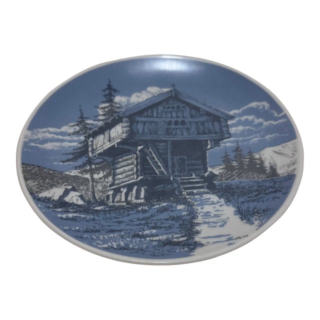 Norway Decorative Porsgrund Cabin Scene For Sale