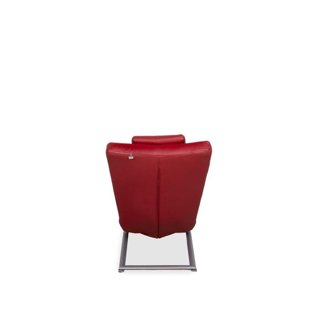 Jeremiah Lounger in Red Leather from Koinor For Sale - Image 16 of 18