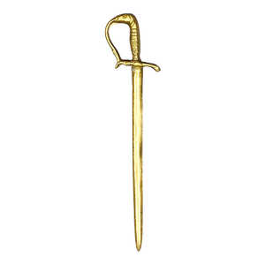 Antique Brass Letter Opener With Snake Head Handle