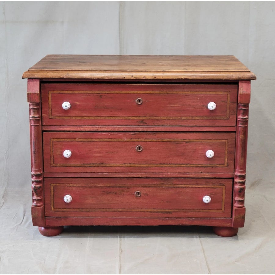 fitted lace wedding dress An Antique English Red and Gold Chinoiserie Chest of Drawers Dresser c –  The Parsons Nose Antiques main image 1