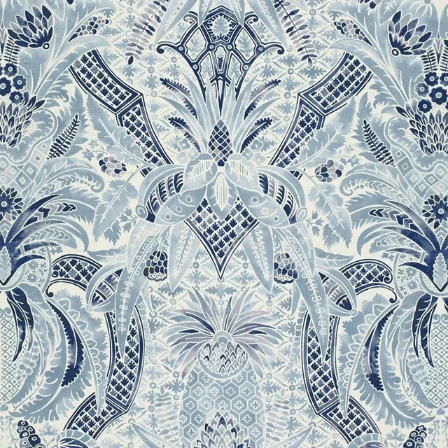 Boho Chic Sample - Schumacher X Timothy Corrigan Cap Ferrat Fabric in Pacific For Sale - Image 3 of 3