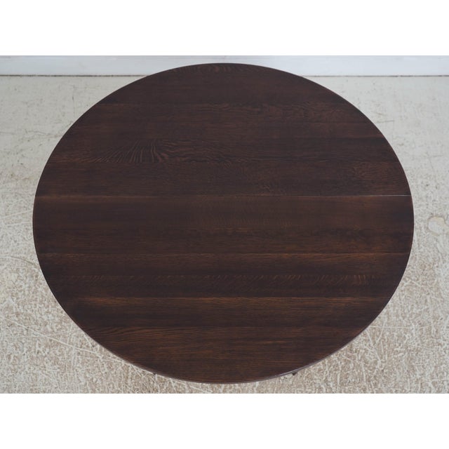 Mission Stickley Mission Oak Round Dining Table For Sale - Image 3 of 18