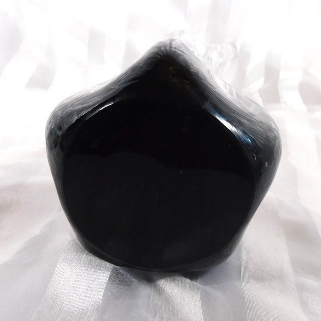 Purple and Clear Art Glass Vase For Sale - Image 4 of 4