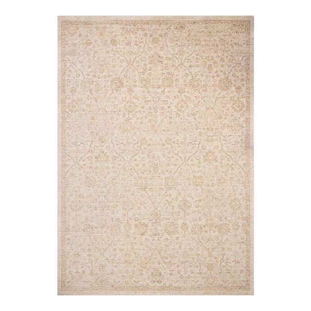 Chris Loves Julia x Loloi Palma Ivory / Sand 11'-6" x 15'-7" Area Rug For Sale