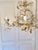 Vintage Italian Floral Tole 5-Light Chandelier in Cream Painted Metal, 1960s For Sale - Image 4 of 12