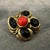 Contemporary 1980s Costume Jewelry Gilt Metal and Enamel Italian Earrings For Sale - Image 3 of 9