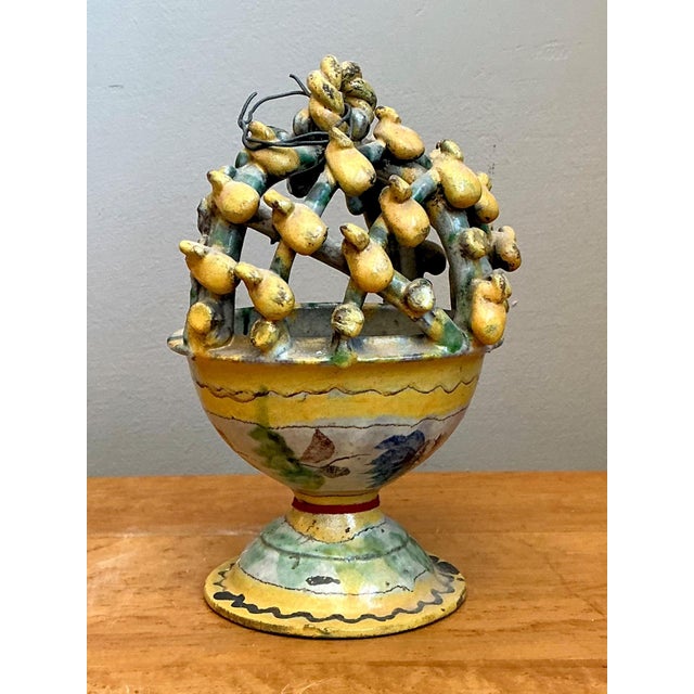 Vintage Polychromed Ceramic Incensario For Sale - Image 9 of 14