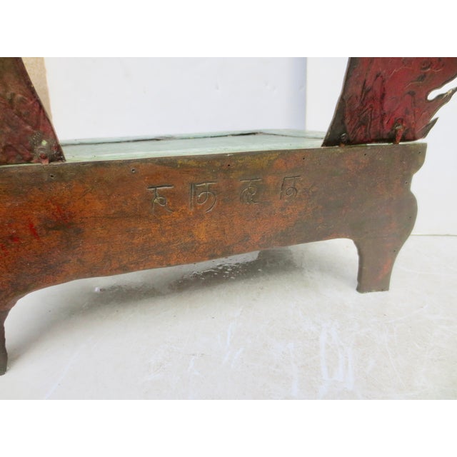 Buddhist Enamel Image Stand Circa 19/20th For Sale - Image 11 of 14
