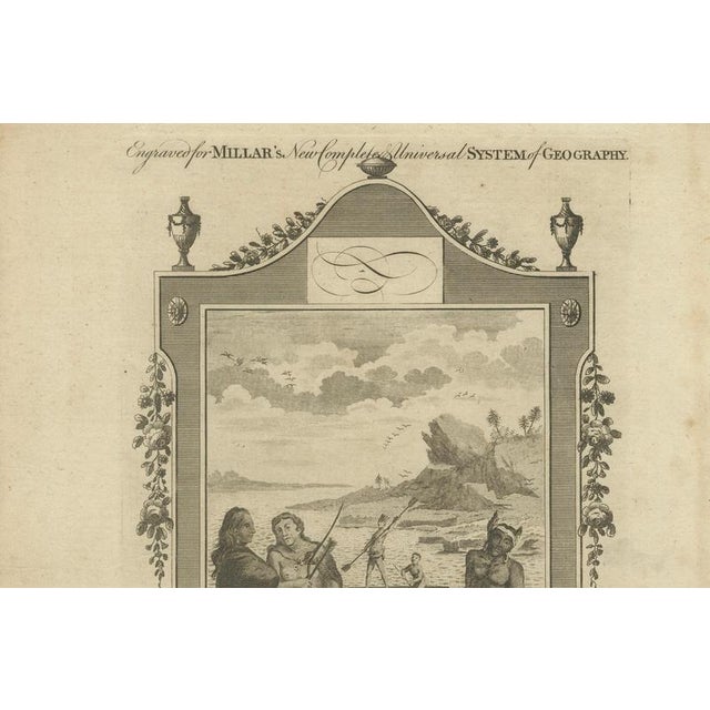 California Indigenous Dress and Fishing Rafts, 1754, Paper For Sale - Image 6 of 9