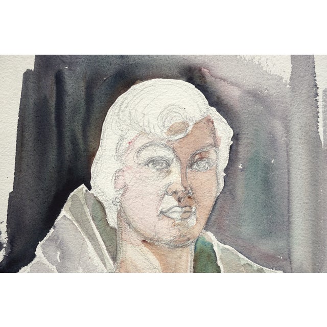 Portrait of an elegant woman by Joseph Yeager (American, 20th Century). This piece is unsigned, but was acquired with a...