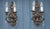 Italian Hollywood Regency Crystal Sconces in Silvered Metal, 1960s, Set of 2 For Sale - Image 17 of 18