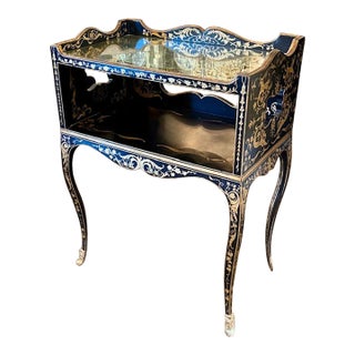 Mid-20th Century French Chinoiserie Jansen Style Vanity Table For Sale