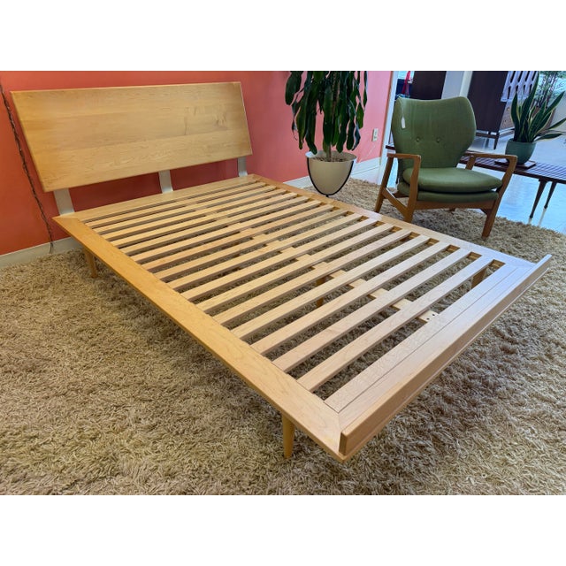 1990s George Nelson for Case Study Platform Full Size Bed in Solid Birch For Sale - Image 11 of 12