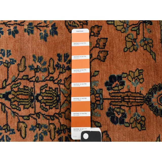 Traditional 1900 1'10"x2'8" Red Antique Persian Mohajaran Sarouk Mat Hand Knotted Oriental Rug For Sale - Image 3 of 6