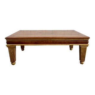 Dessin Fournir Large Mahogany and Gilt Coffee Table For Sale
