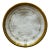 Vintage/Antique Glass Dish With Embossed Gold Rim 6" For Sale