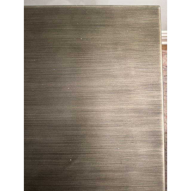 2010s Metal and Wood End Table For Sale - Image 5 of 5