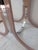 Vintage Pink, Chrome & Brass Swan Console Table from Design Institute of America, 1980s For Sale - Image 10 of 12