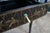 Wood Vintage Black Lacquer Chinoiserie Carlton House Neoclassical Writing Desk For Sale - Image 7 of 17