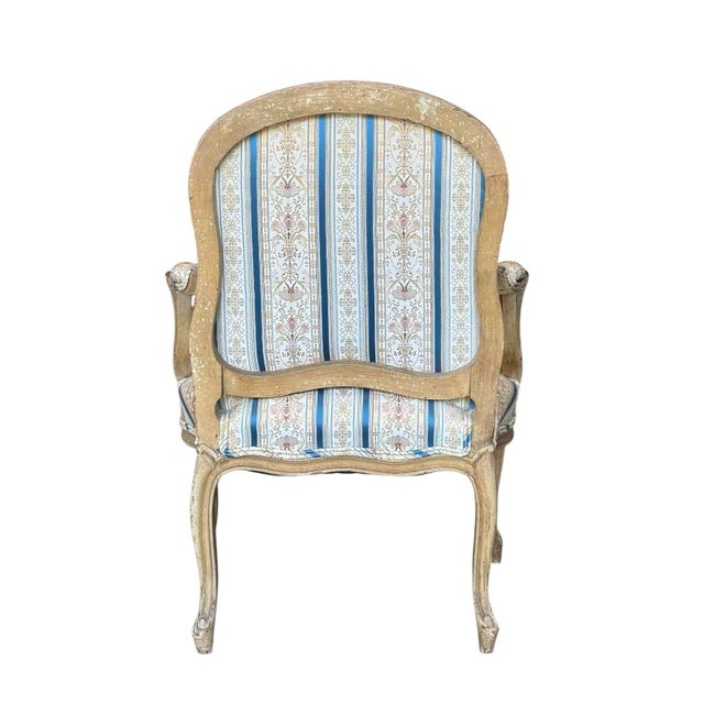 18th Century Louis XV Walnut Fauteuil/Armchair in Early Painted Finish For Sale In Atlanta - Image 6 of 18