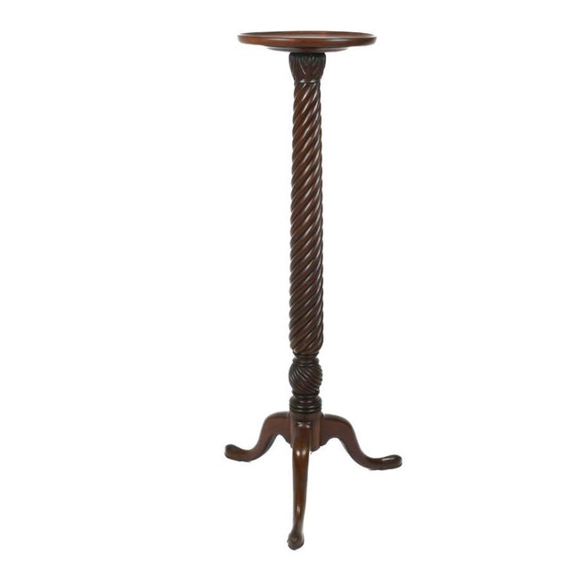 Late 20th Century Chippendale Style Mahogany Torchére Plant Stand For Sale - Image 11 of 12
