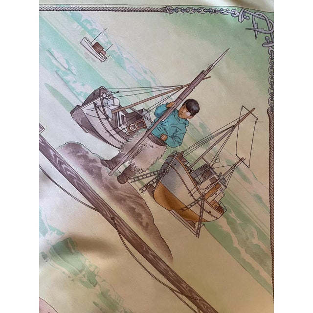 Late 20th Century HERMÈS GRONLAND Silk Scarf designed by Philippe Ledoux 1992 For Sale - Image 5 of 11