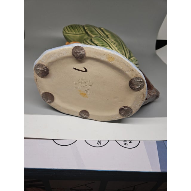 Vintage 90s Majolica Jug Pitcher Vase For Sale In Washington DC - Image 6 of 6