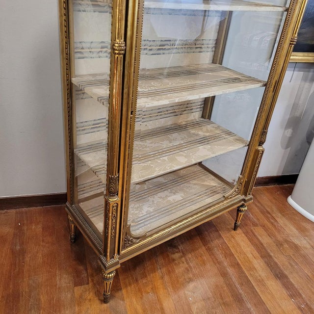 Napoleon III Display Case in Carved and Gilded Wood, France, 1900s For Sale - Image 17 of 18