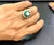 Transparent Antique Victorian Emerald and Solitaire Diamond Ring in Platinum Estate For Sale - Image 8 of 18