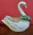 Christmas Pottery Wreath Ribbon Swan Vase For Sale - Image 4 of 6