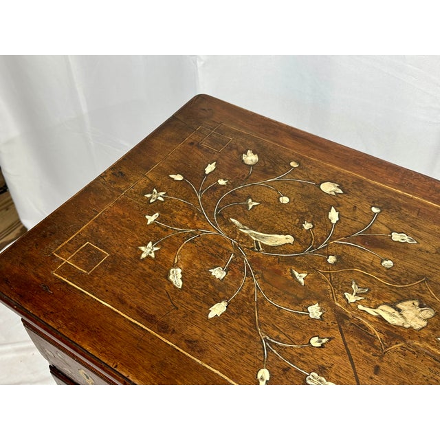 Mid 19th Century Antique Italian Desk With Bone Marquetry For Sale - Image 5 of 10