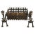 Brown Gothic Inglenook Grate Set on Dragon Andirons For Sale - Image 8 of 8