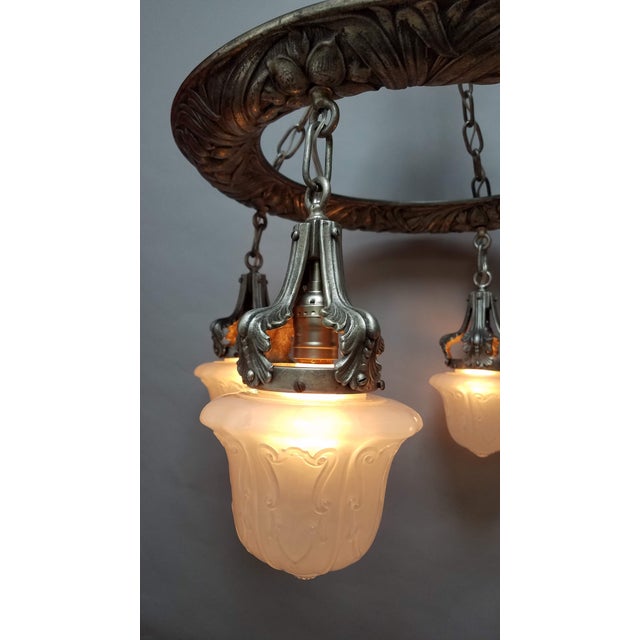 Silver Classic Revival Light Restored Fixture For Sale - Image 8 of 9
