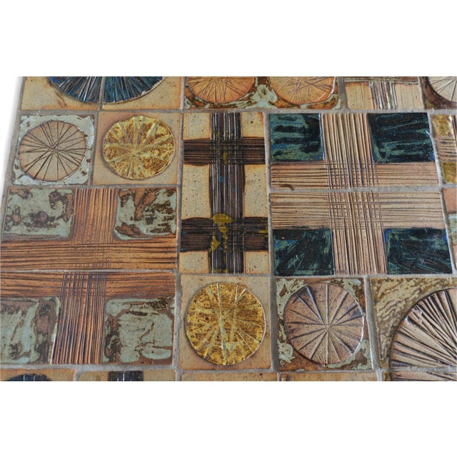 Square Art Tile Coffee Table in Oak by Tue Poulsen For Sale - Image 11 of 12