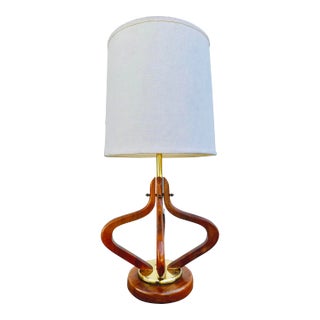 Adrian Pearsall Style Teak Lamp For Sale