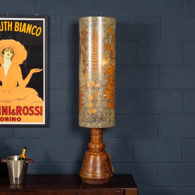 Plastic Vintage 20th Century French Resin & Botanical Table Lamp from Accolay, 1970 For Sale - Image 7 of 18