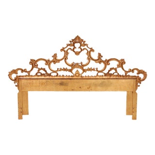 Gilt Rococo Style King Size Headboard For Sale