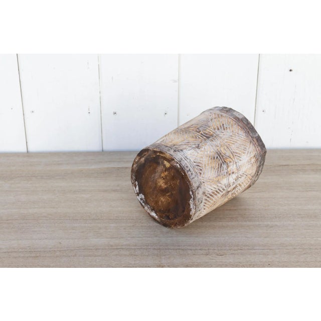 Wood Rustic Carved Wooden Pot-Cawa For Sale - Image 7 of 9