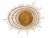 Tan Large Asymmetrical Bamboo Rattan Sunburst Mirror with Nails, 1960s For Sale - Image 8 of 9
