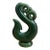 Contemporary New Zealand Studio Ceramic Guardian Manaia Sculpture – Pounamu Jade Glaze For Sale
