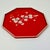 Mid-Century Boho Chic Octagonal Shaped Plastic Serving Tray With Cherry Blossom Design For Sale - Image 11 of 14